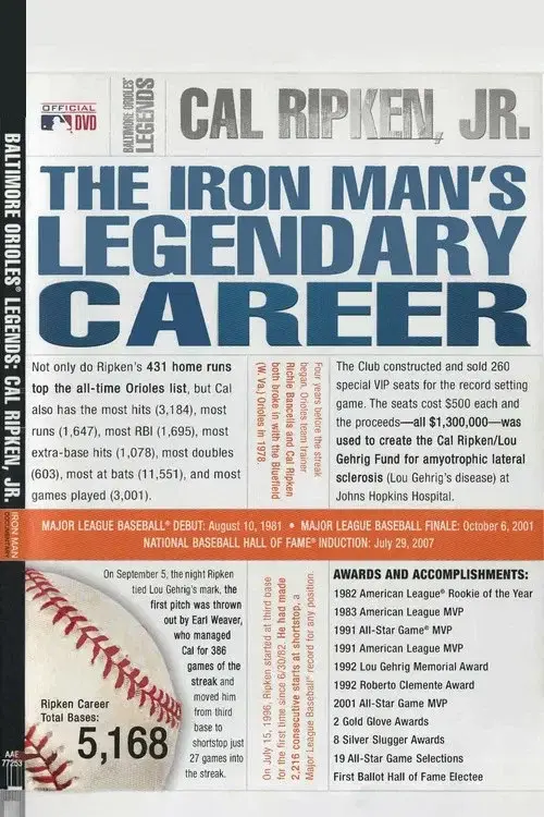 Baltimore Orioles Legends - Cal Ripken Jr. The Iron Man's Legendary Career